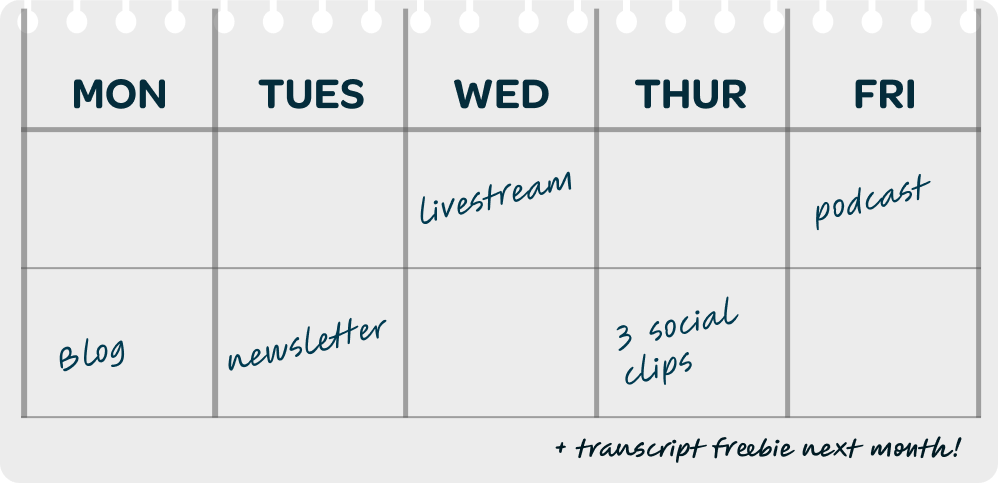 2- content calendar