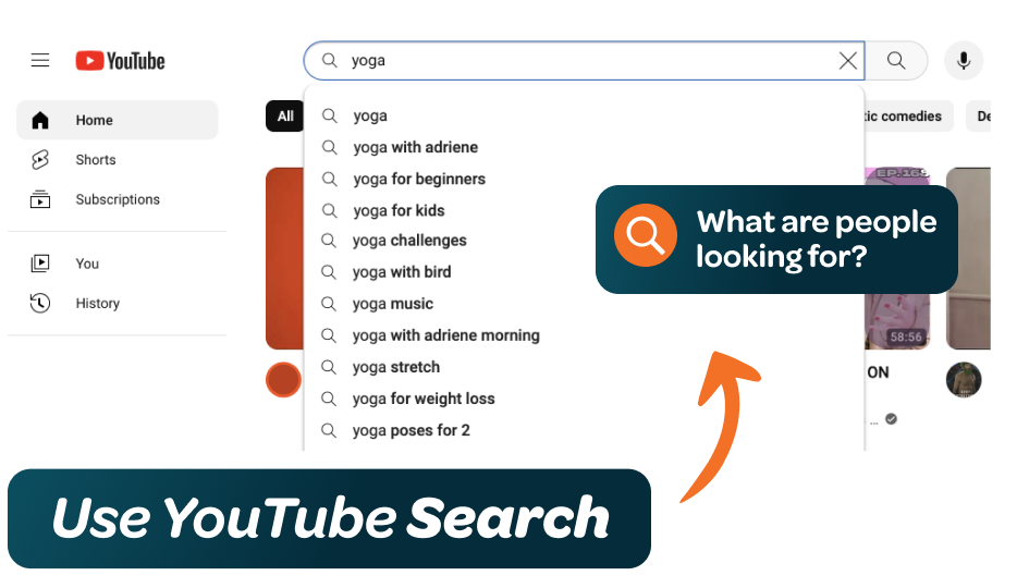 3- YouTube search