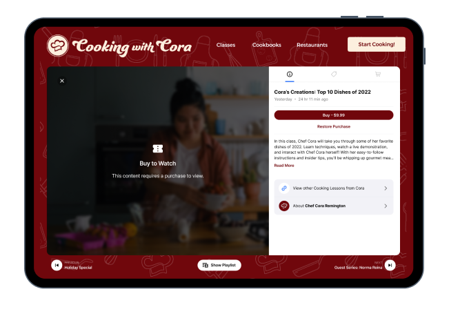 4 Cooking- Gated Content SP embed Ipad