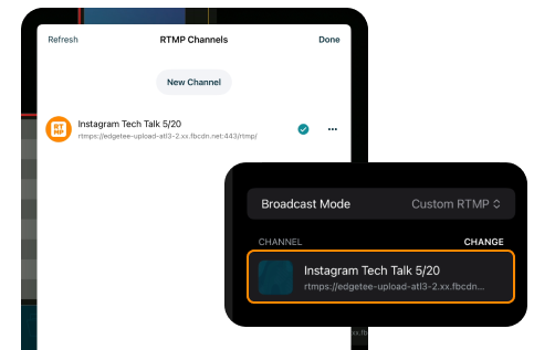 4- Switcher go live info