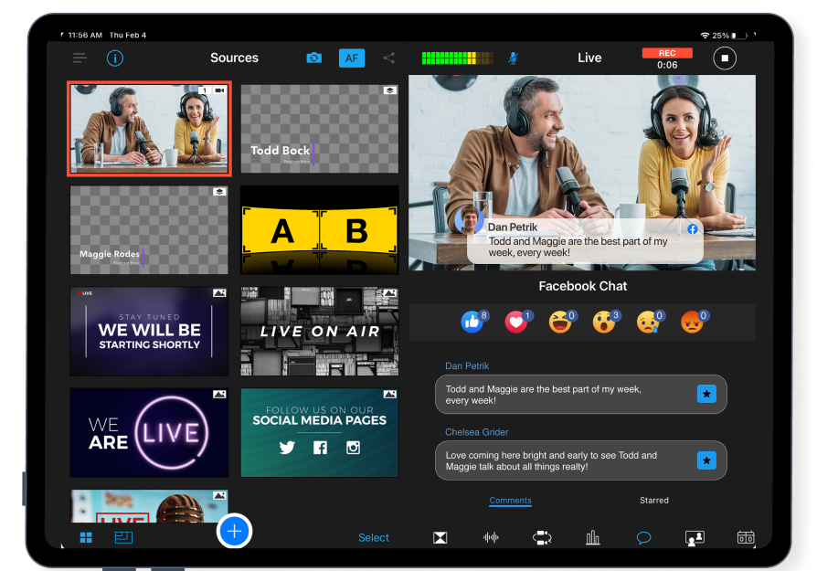 Nonprofit Livestreaming: Unified chat