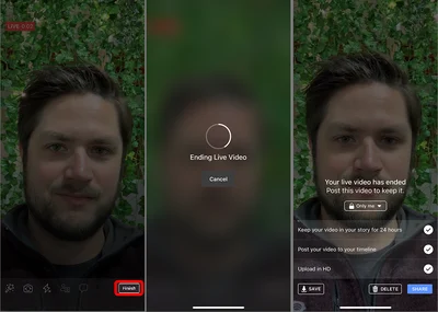 Sharing your Facebook Live video after you record