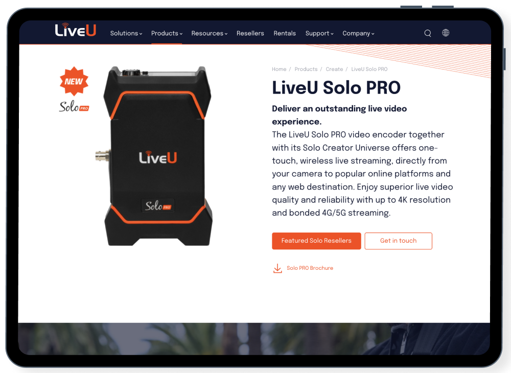 Low-latency video streaming: Combine multiple internet connections with LiveU Solo Pro