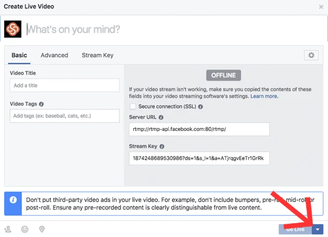 Go Live vs Scheduled on Facebook