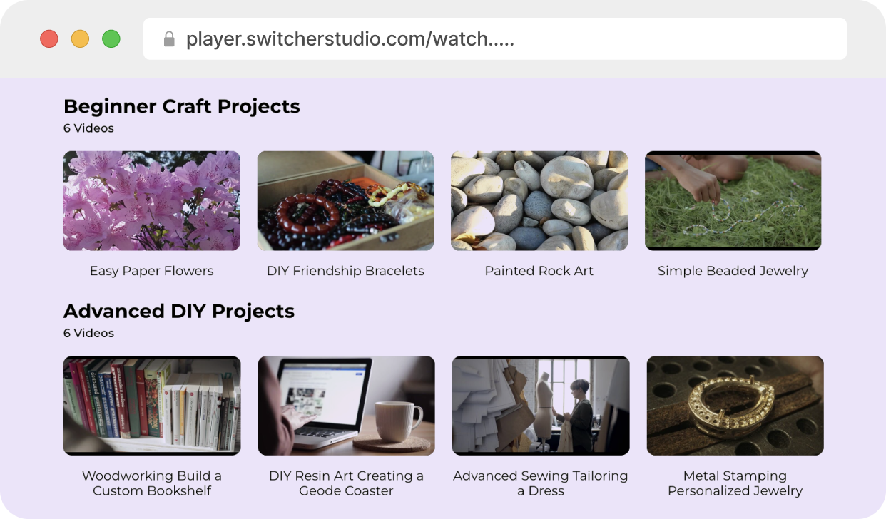 Create organized video libraries