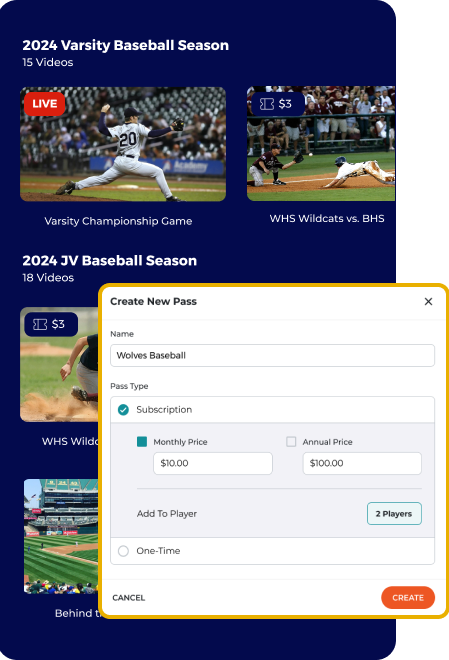 Create pass prices