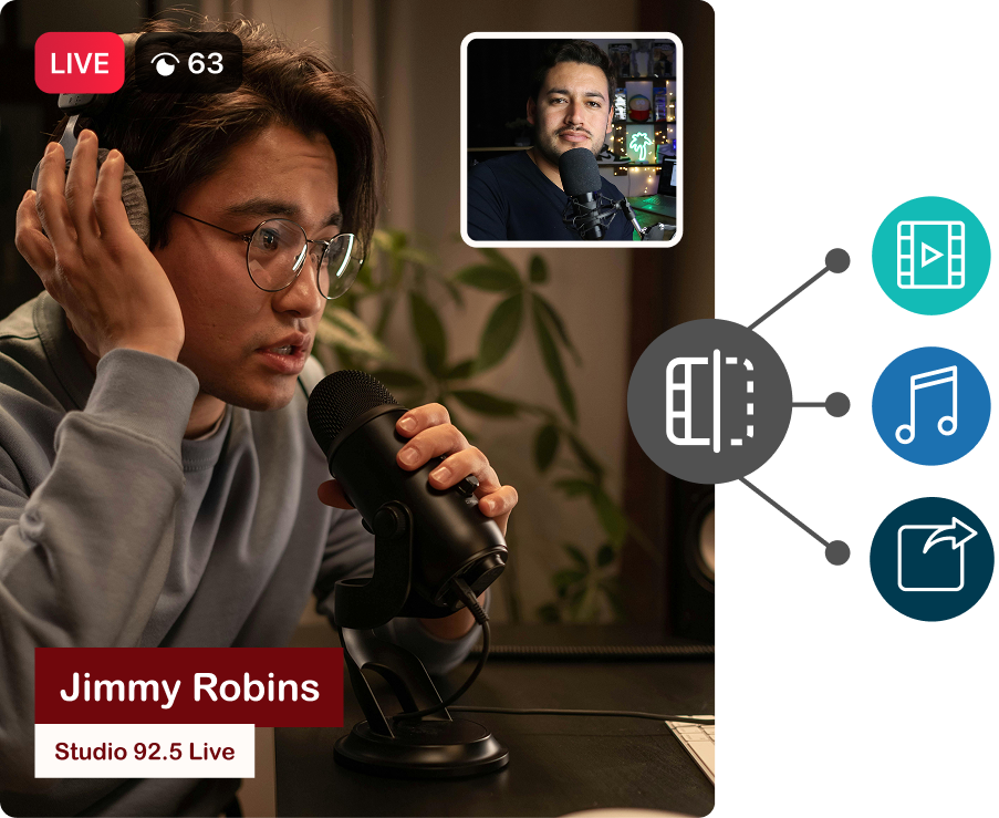 Edit your radio show videos in real time