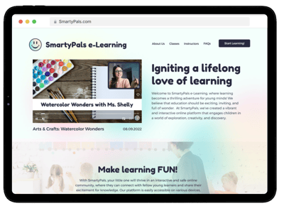 Elearning embed on site