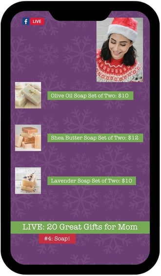 Holiday live selling example