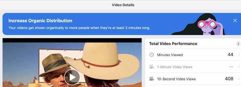 Your Facebook Live videos get shown organically to more people when they're at least 3 minutes long.