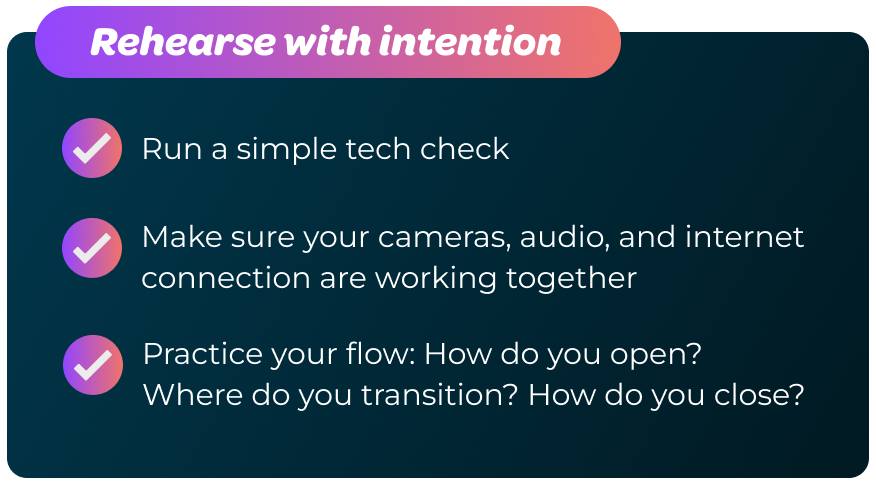 Rehearse with intention