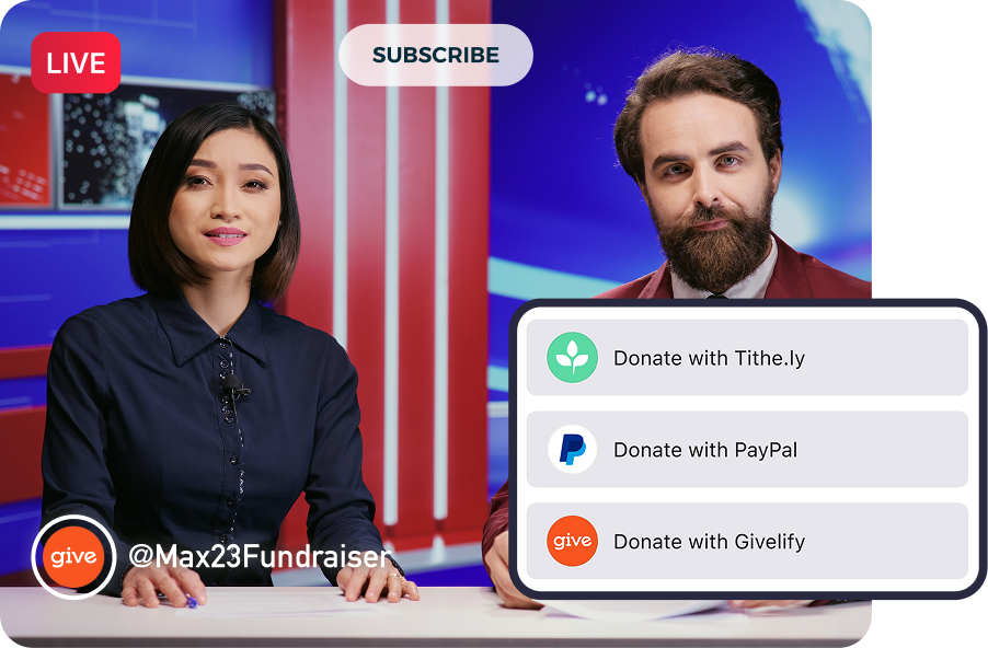 Run live fundraisers for your local newsroom