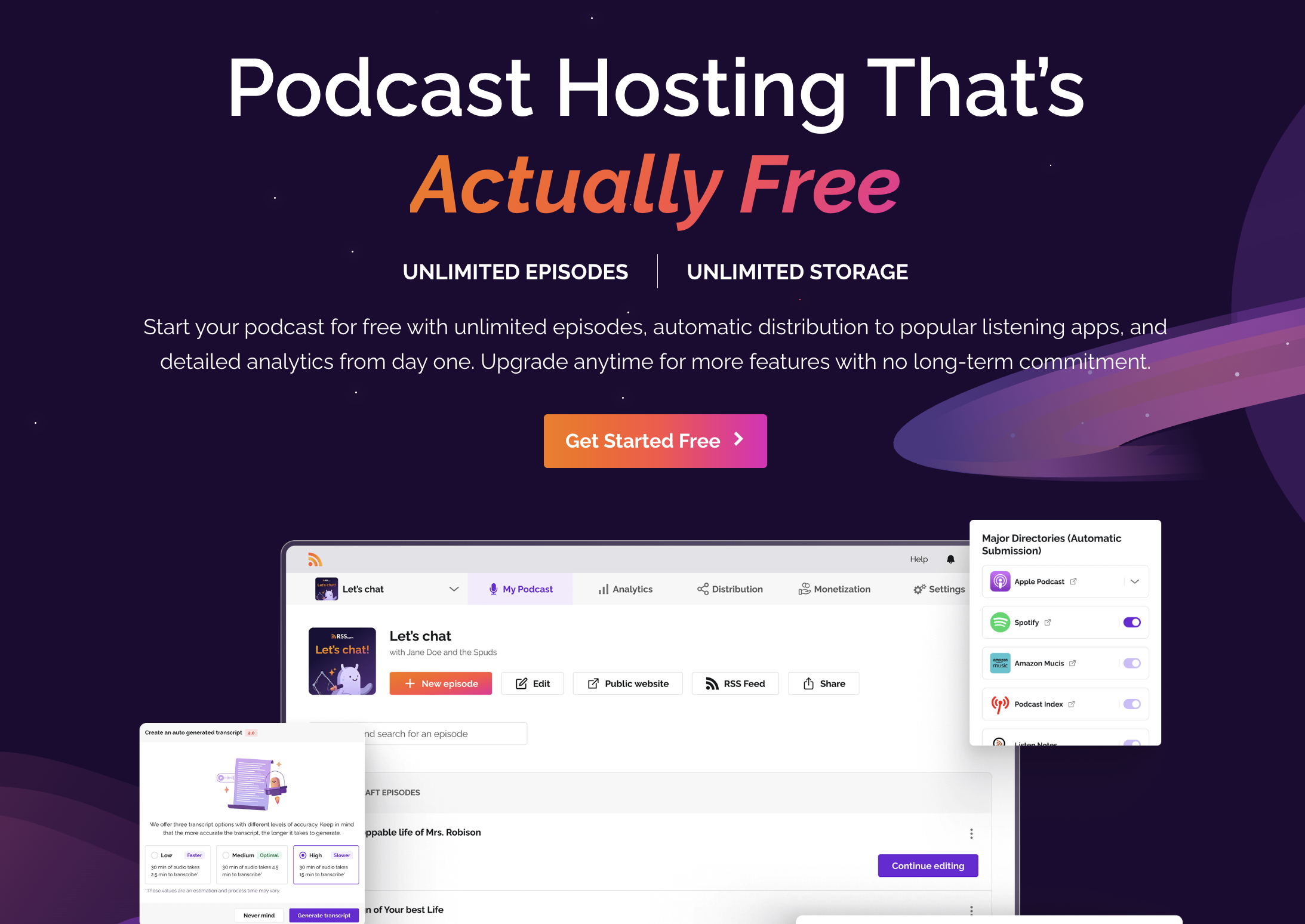 RSS.com Podcast Hosting