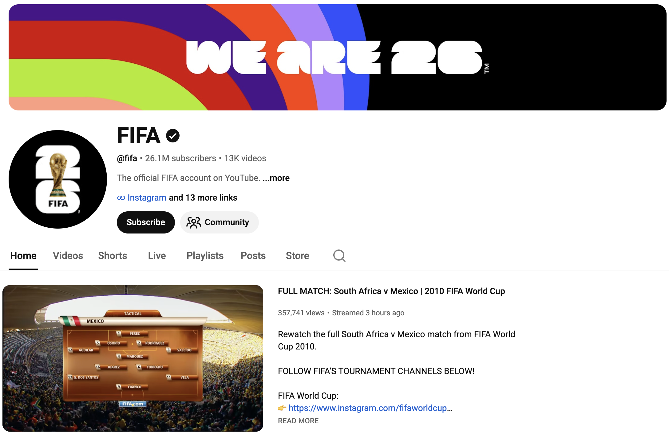 FIFA's Official YouTube Channel