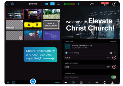 Separating streaming and recording (1)