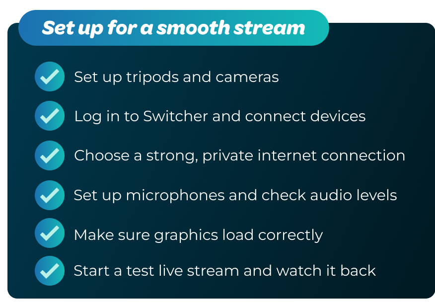 Set up for a smooth stream