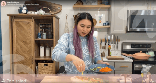 Asia's cooking show streamed live on Twitch