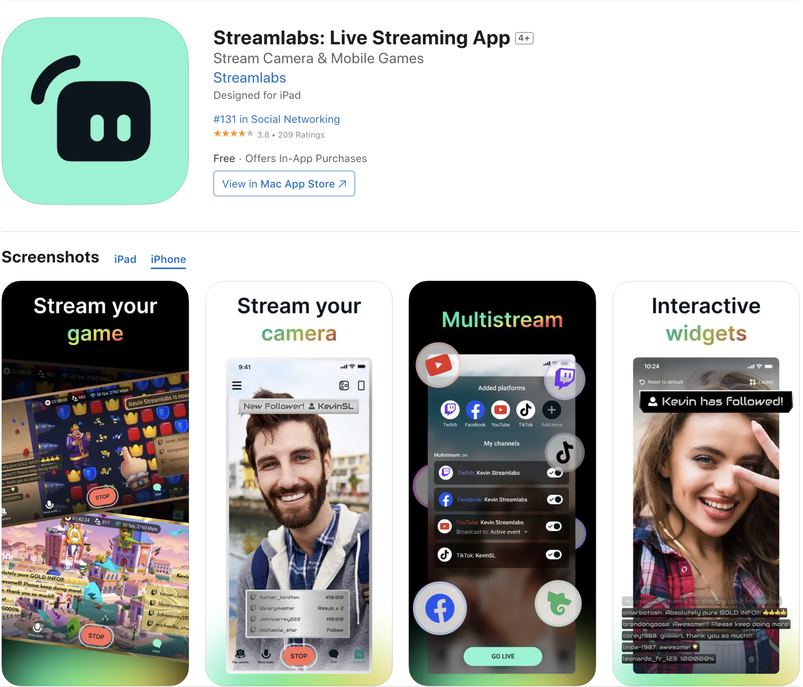 Streamlabs Mobile – iOS Live Streaming Apps