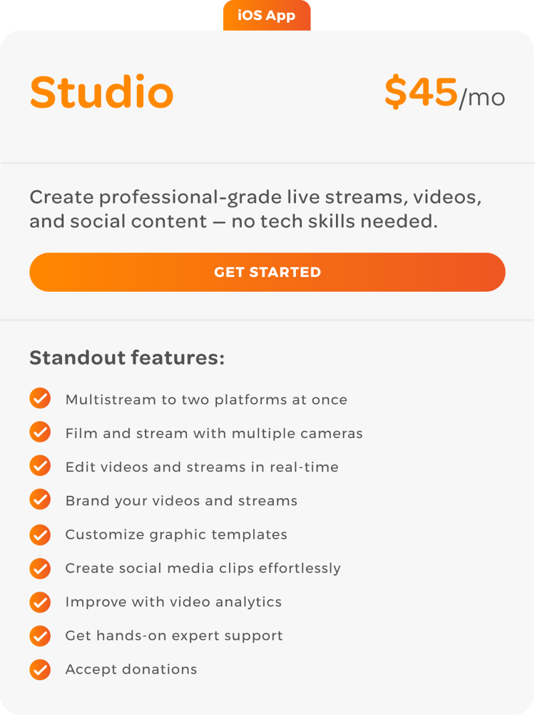 pricing card STUDIO-1 pricing card STUDIO-1