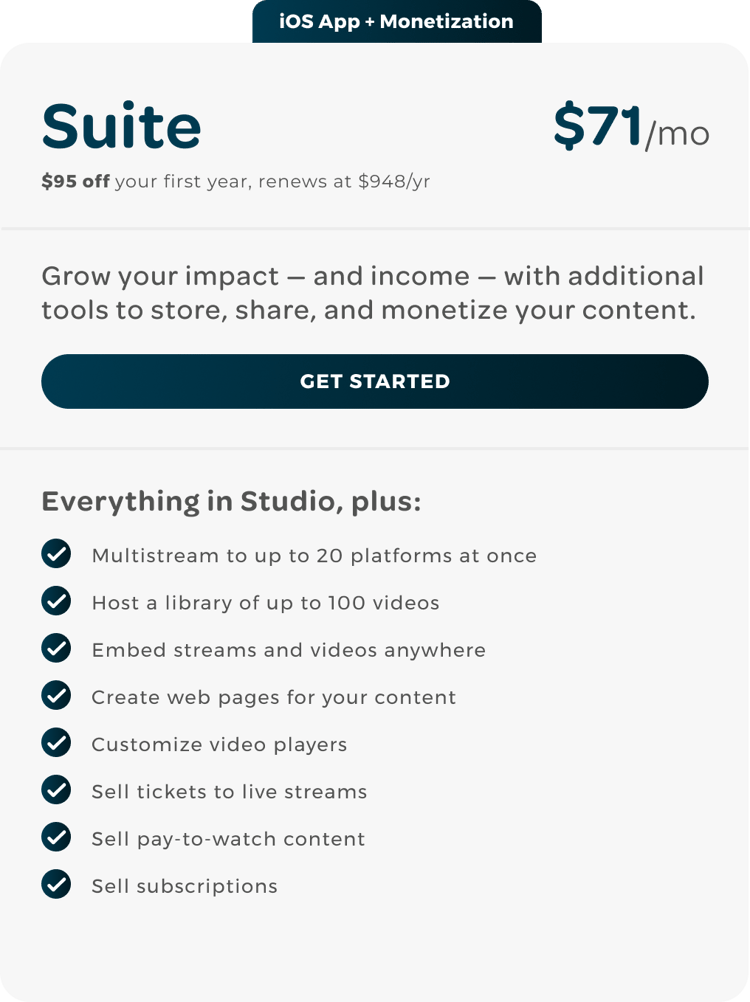 pricing card SUITE-1 pricing card SUITE-1