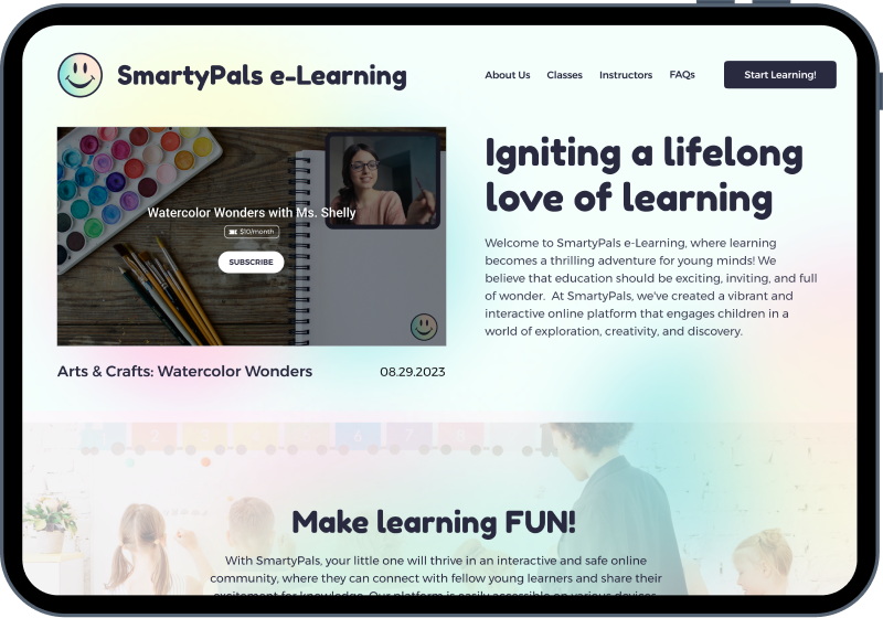 e-learning subscription website example