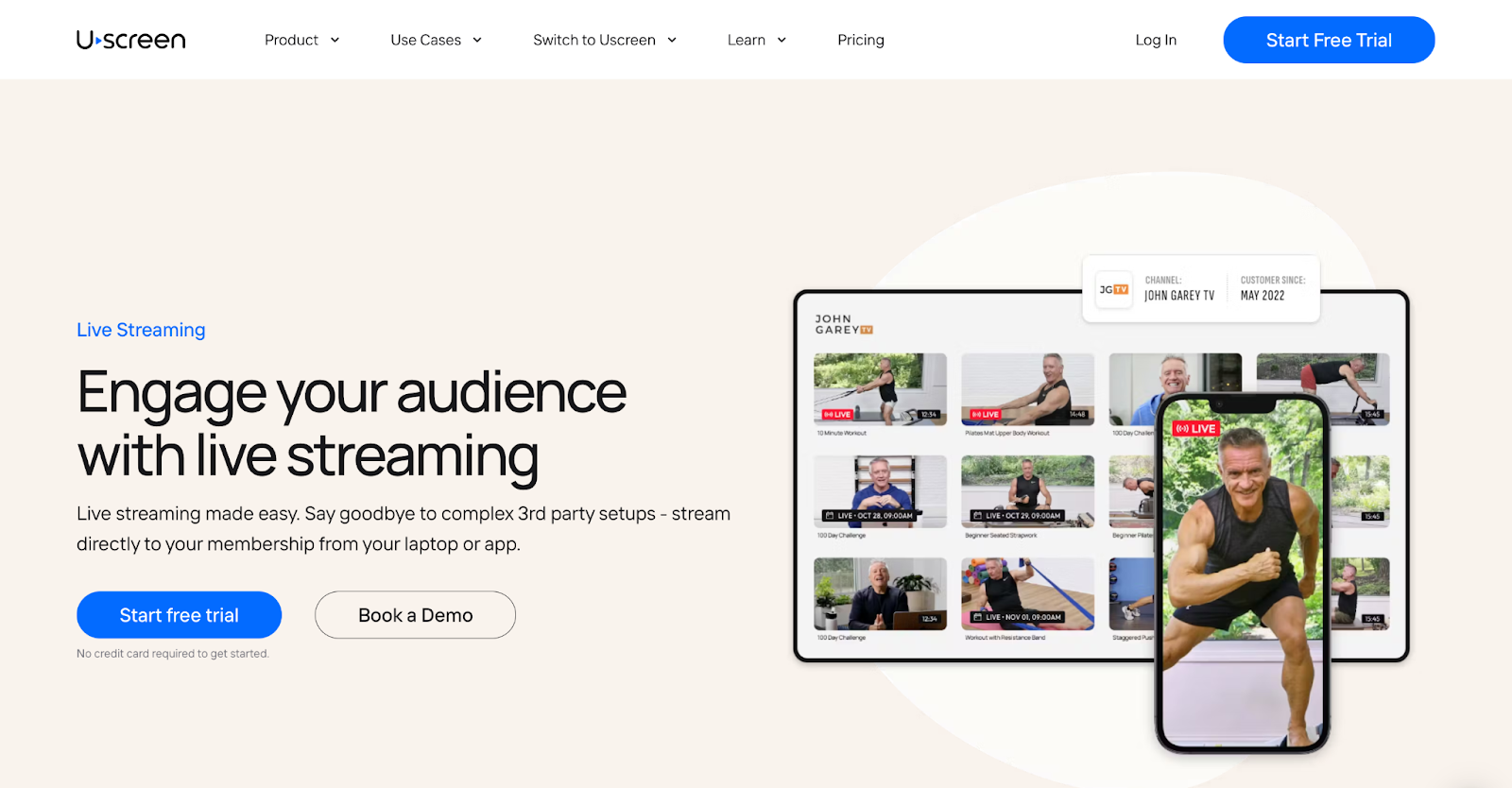 Best browser-based livestream applications: Uscreen