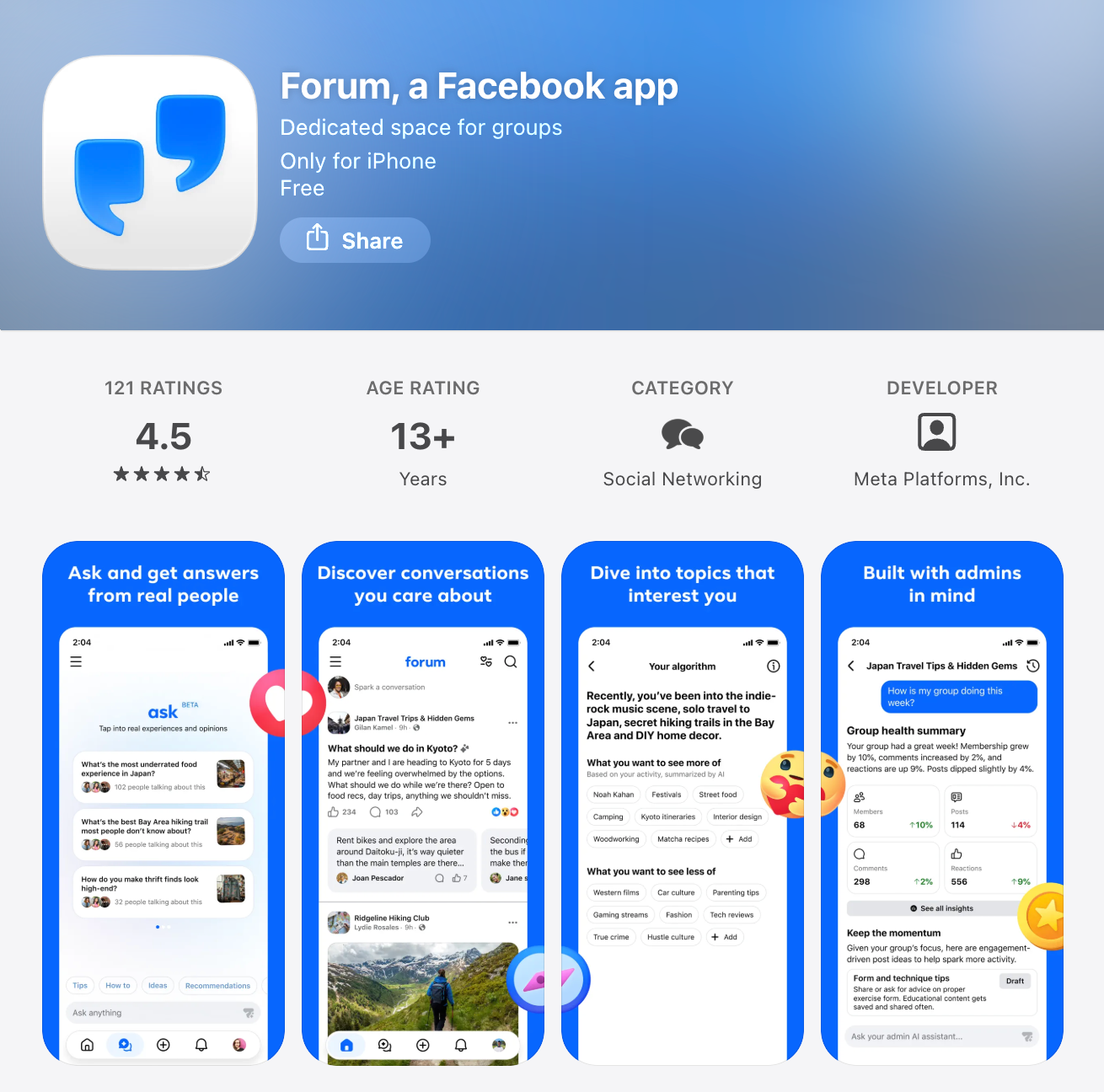 Forum: Facebook's New Group App