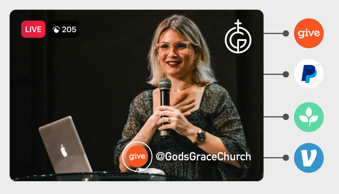 Set up virtual tithing options for your Christmas live stream