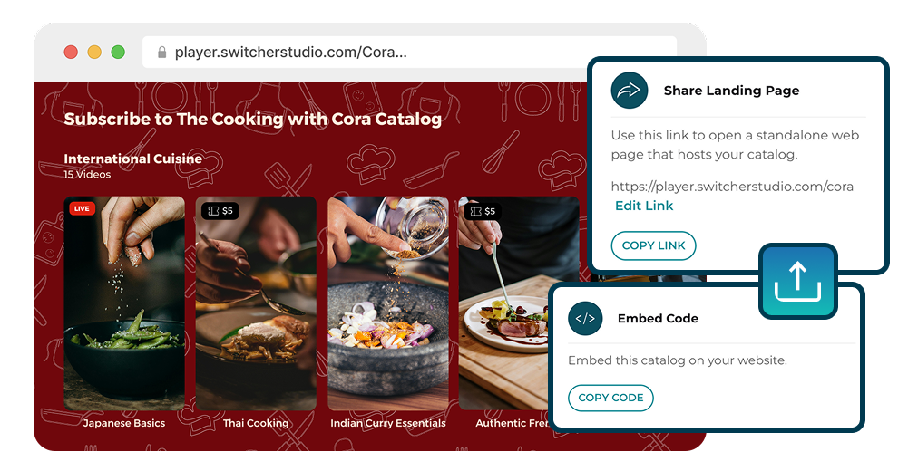 Host and monetize - cooking