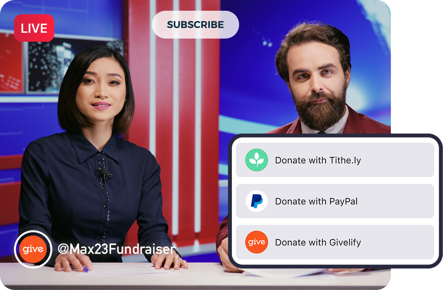 Run live fundraisers for your local newsroom